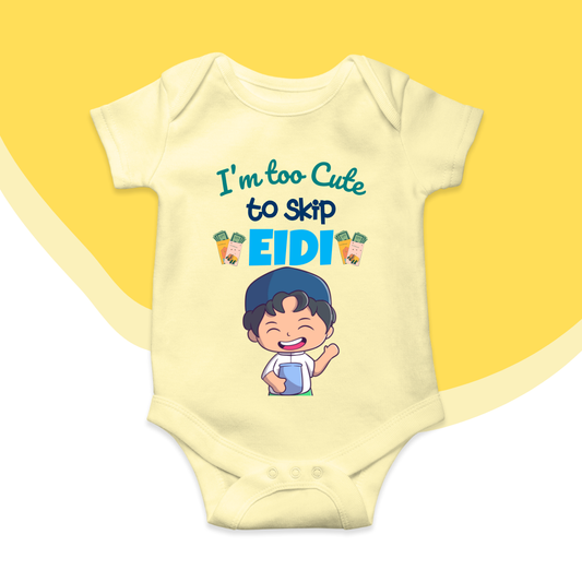 I'm too cute Funny Eid Baby Romper| Size New Born-18 Months