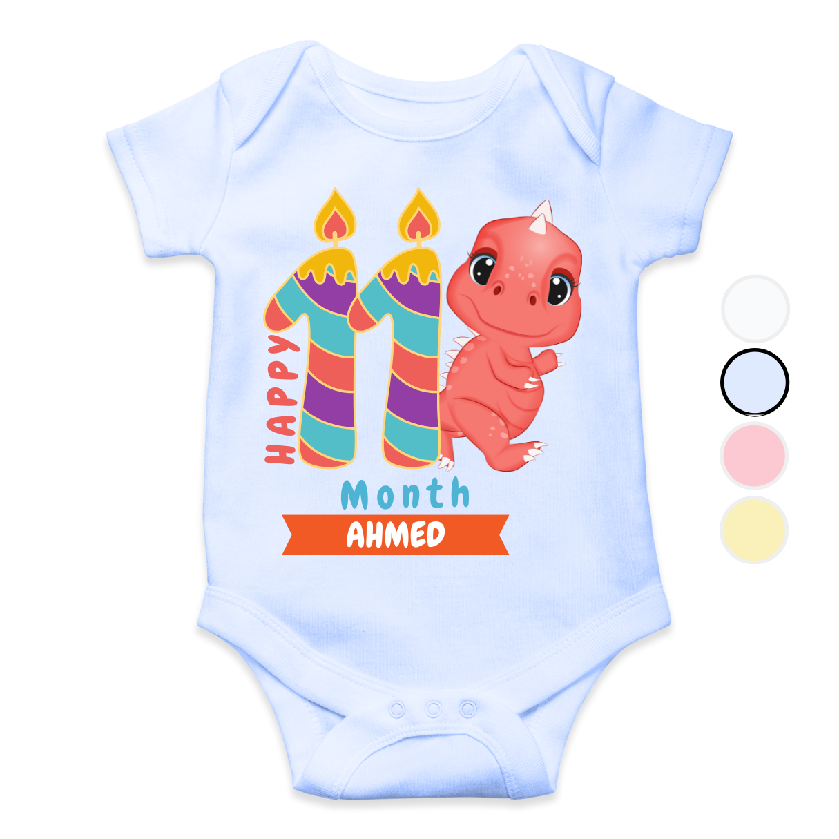 11th Month Milestone | Custom Name Baby Romper