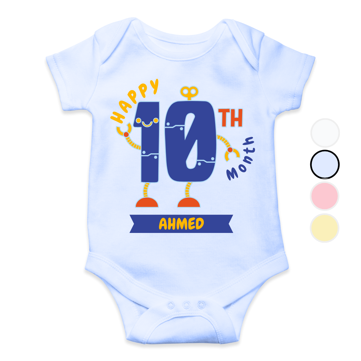 10th Month Milestone | Custom Name Baby Romper