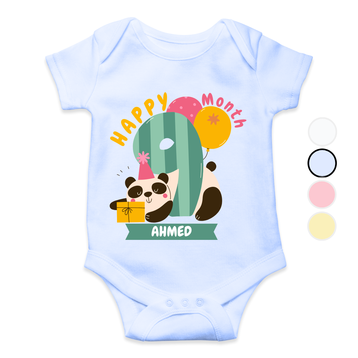 9th Month Milestone | Custom Name Baby Romper