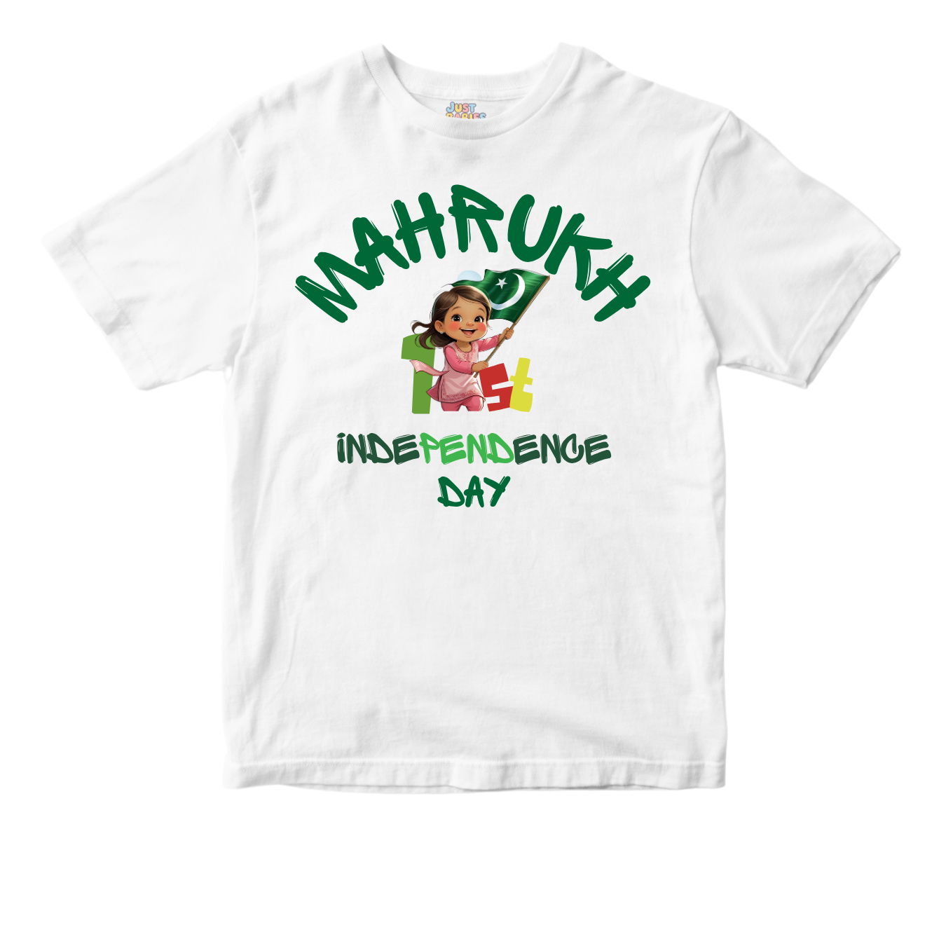 Customized Name 1st Independence Day Girl| Azadi Shirt