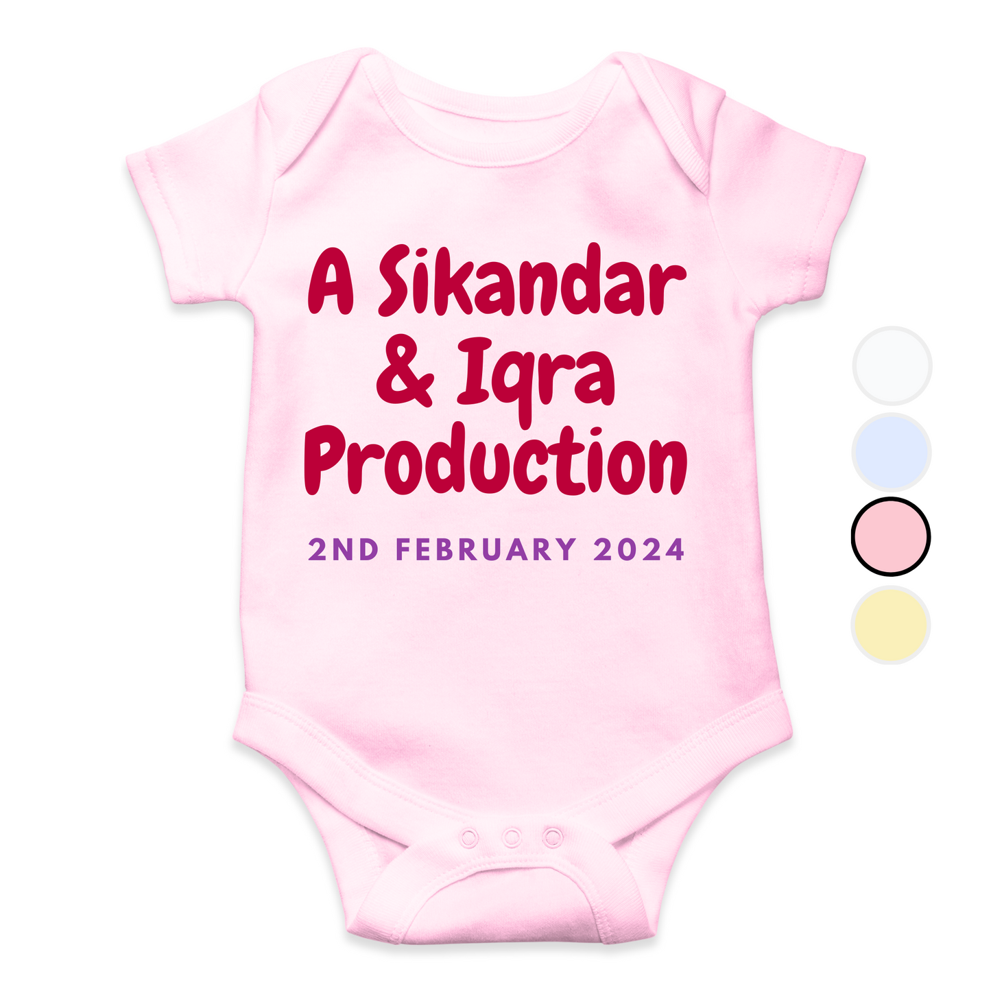 Customized Parents Named DOB Funny Romper