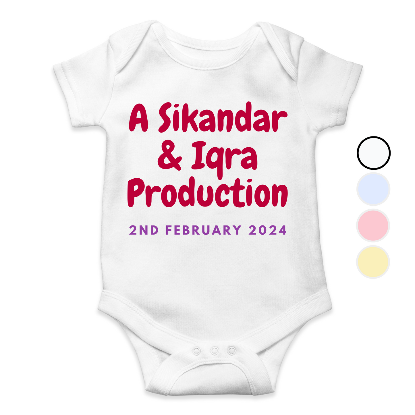 Customized Parents Named DOB Funny Romper