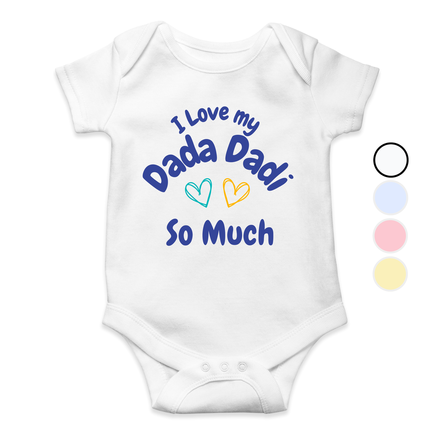 I Love my Dada Dadi So Much Hearts Romper