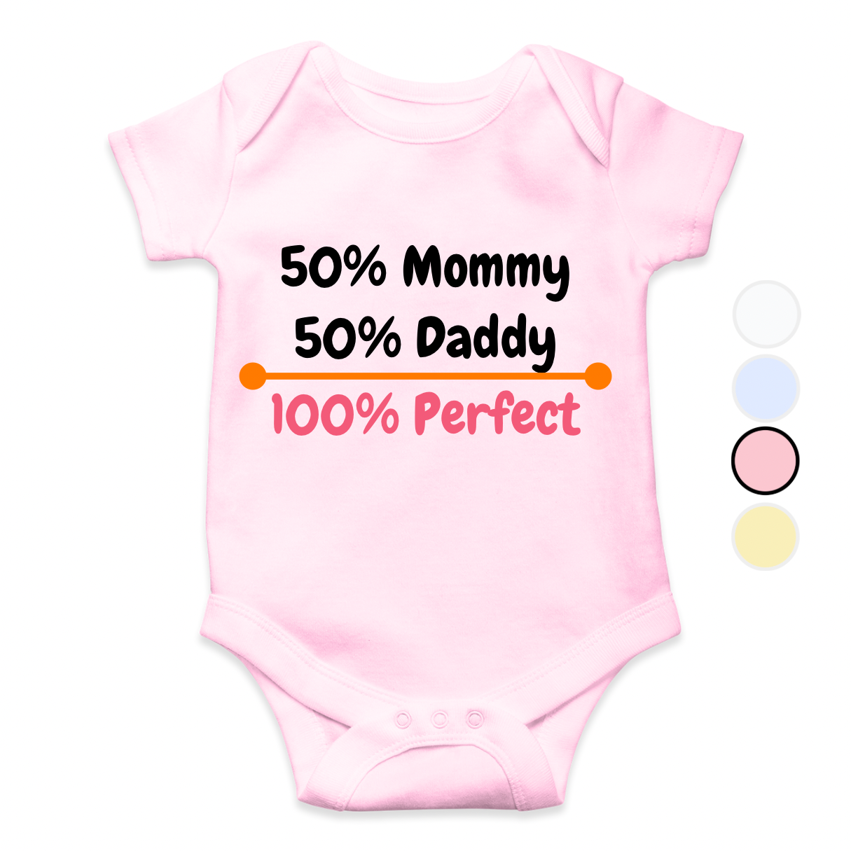 50% Mommy 50% Daddy Funny Romper