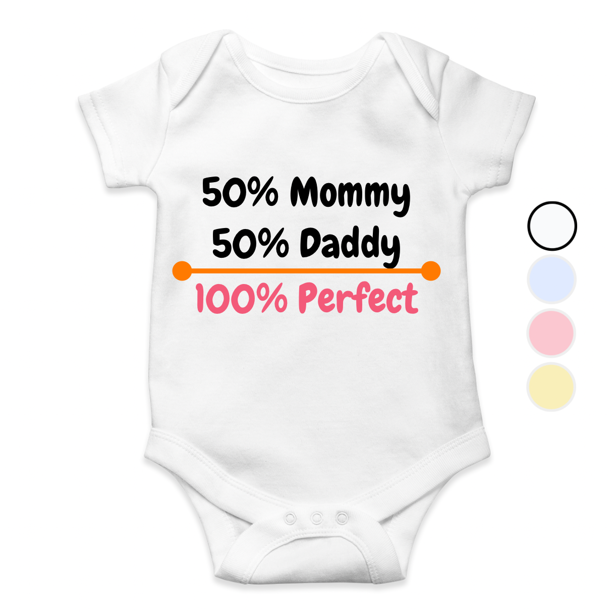 50% Mommy 50% Daddy Funny Romper