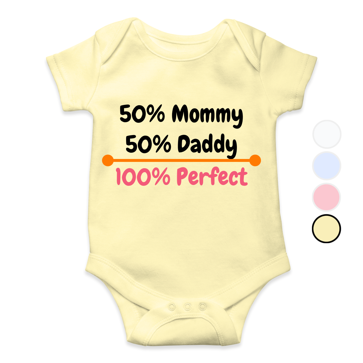 50% Mommy 50% Daddy Funny Romper