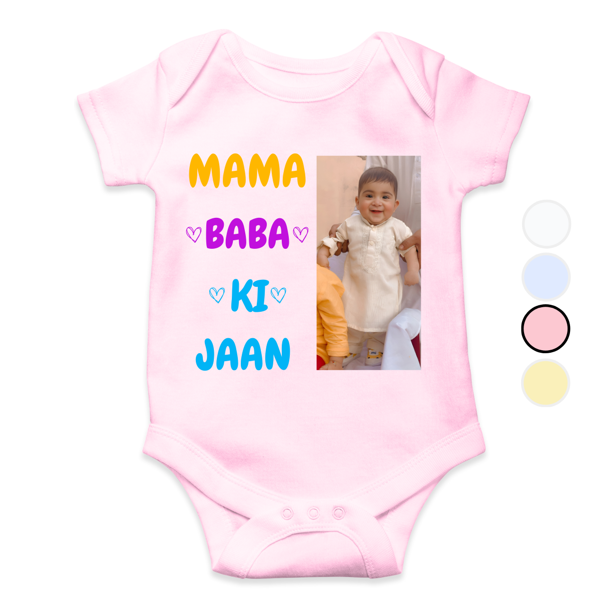 Customize Baby Picture Name Mama baba ki Jaan Romper