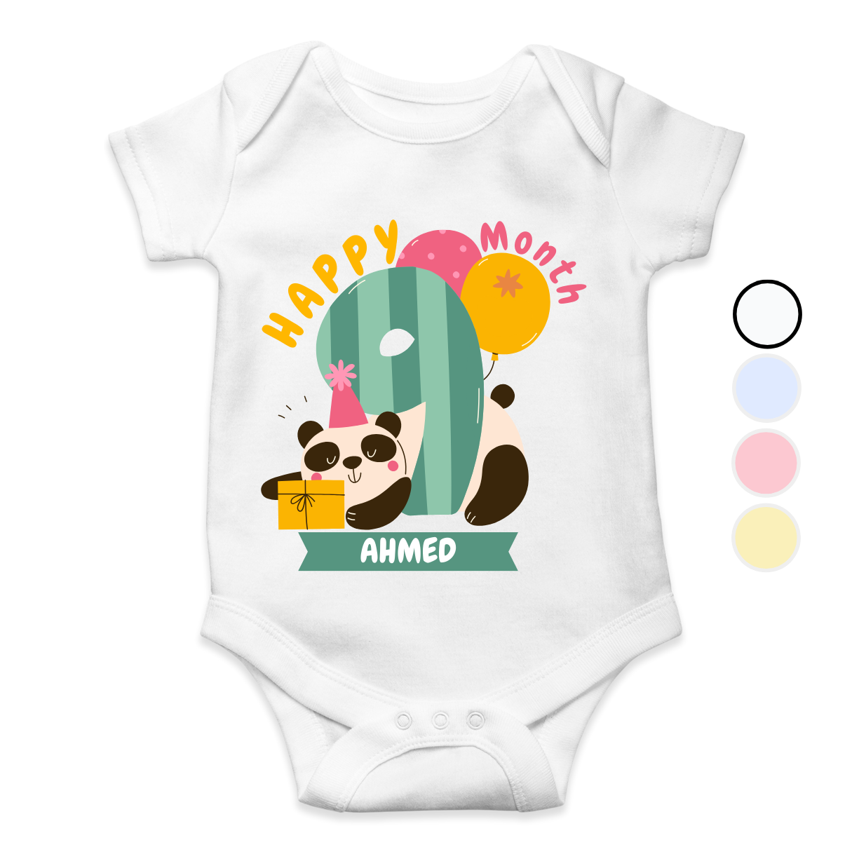 9th Month Milestone | Custom Name Baby Romper