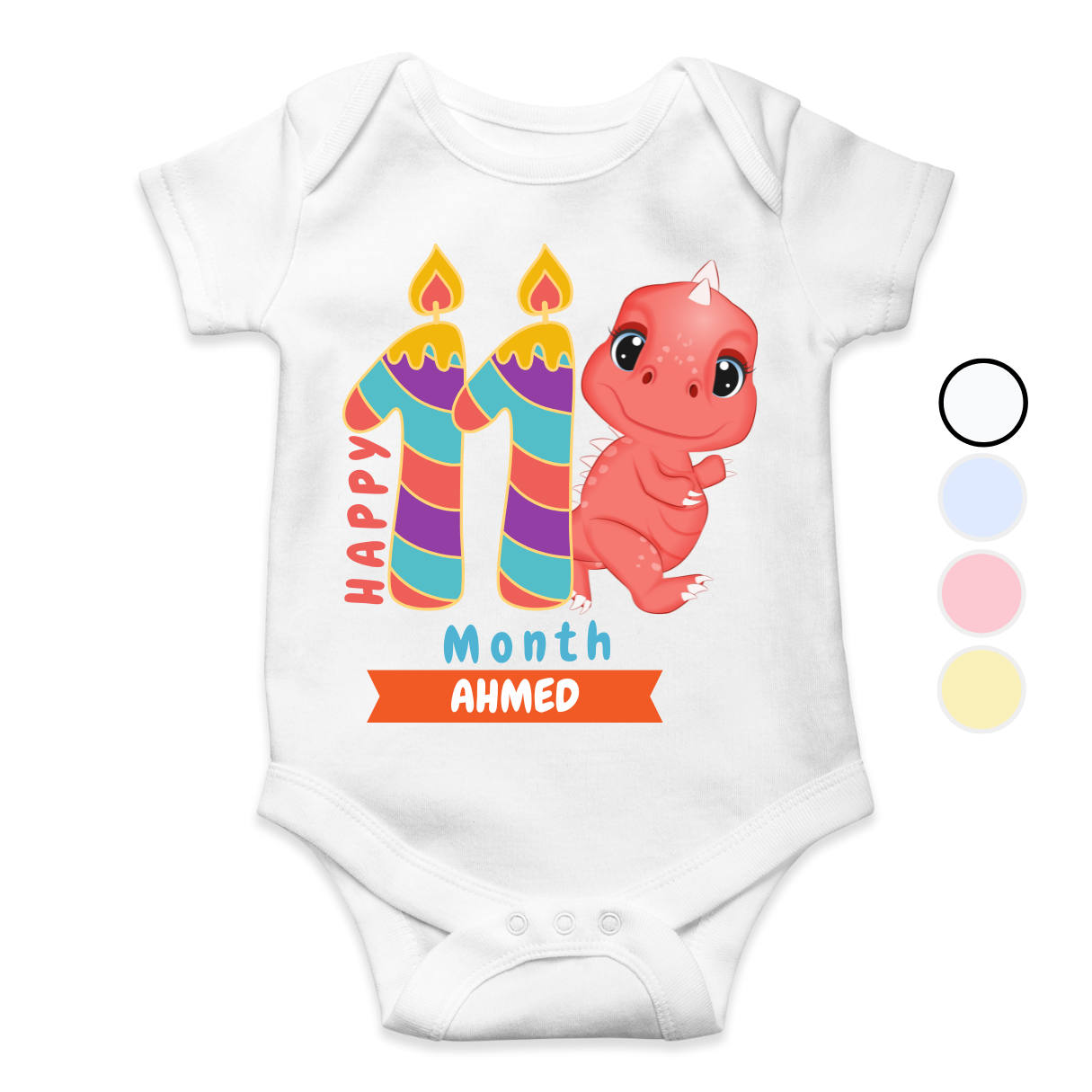 11th Month Milestone | Custom Name Baby Romper