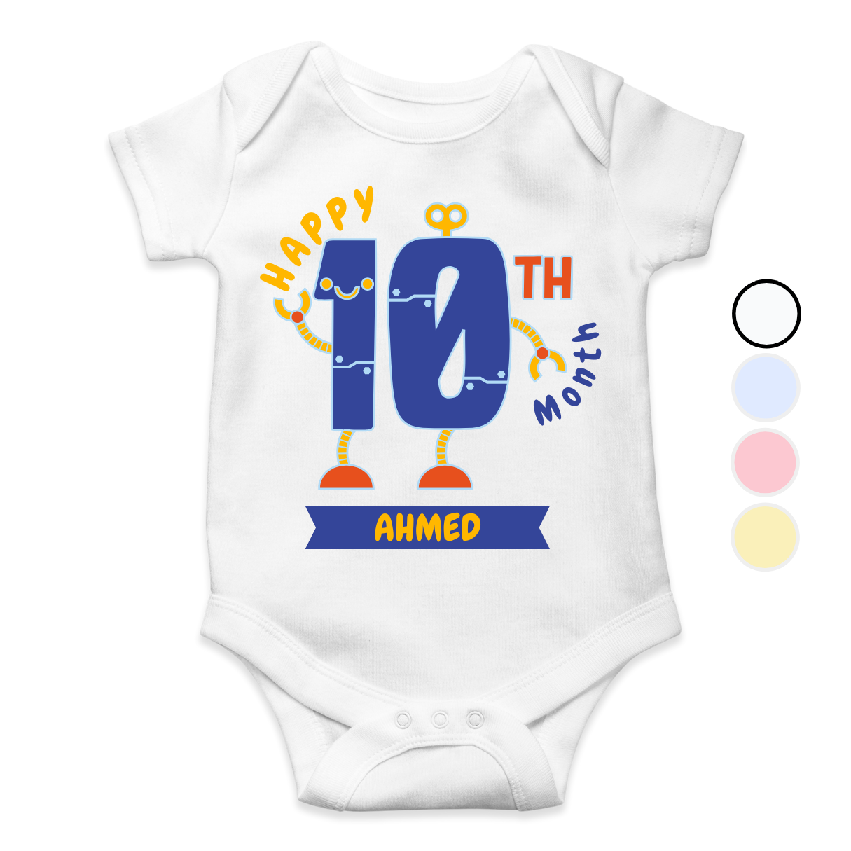10th Month Milestone | Custom Name Baby Romper