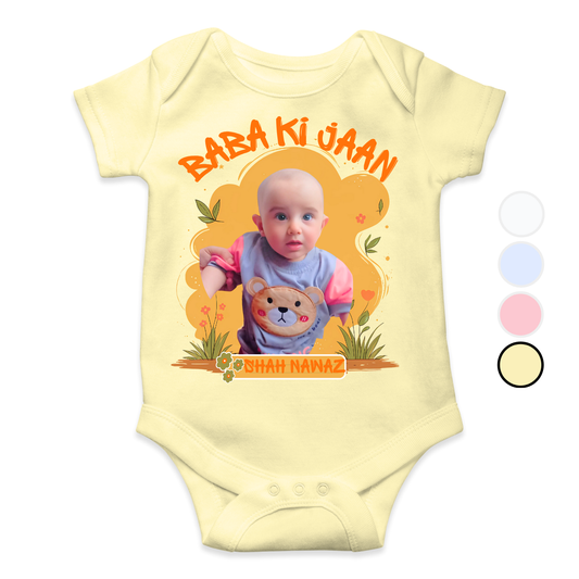 Customize Baby Picture Baba Ki Jaan Colorful Romper