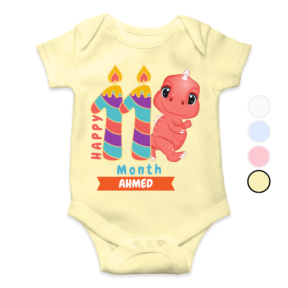 11th Month Milestone | Custom Name Baby Romper