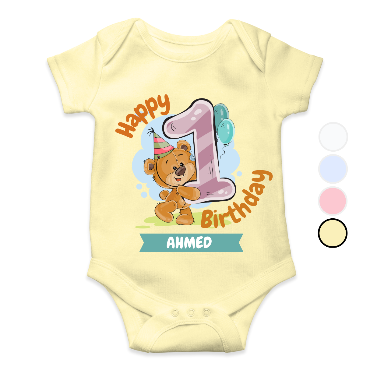1 Year Milestone | Custom Name Baby Romper