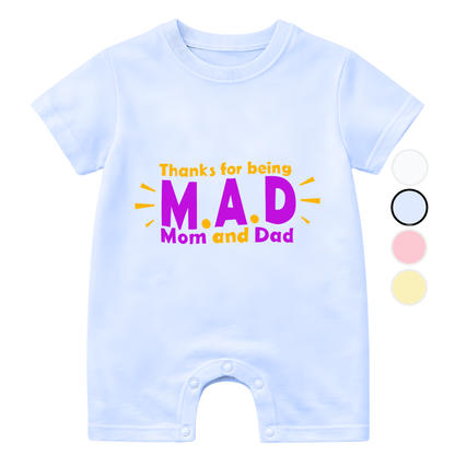 Thanks For being Mom & Dad | Size 0-3 Years