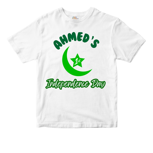 Customize 1st Independence day Moon Star Shirt | Azadi Shirt