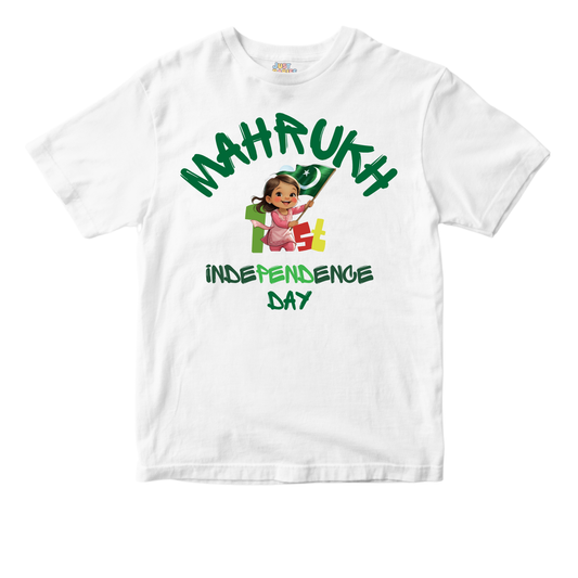 Customized Name 1st Independence Day Girl| Azadi Shirt
