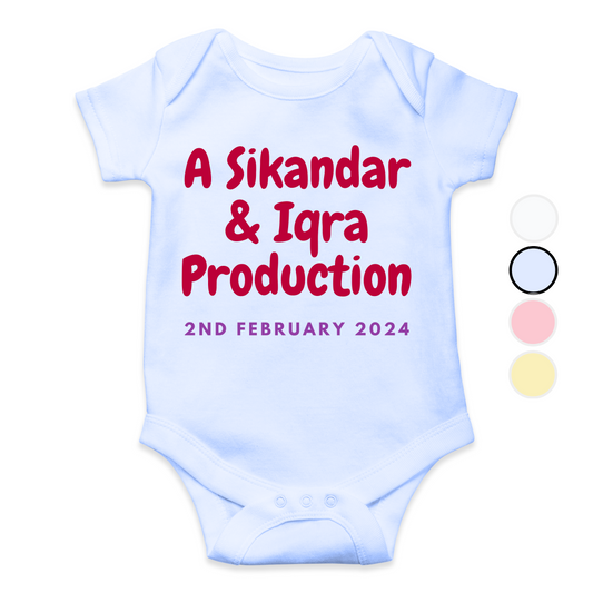 Customized Parents Named DOB Funny Romper