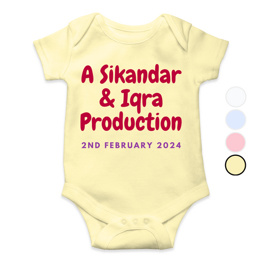 Customized Parents Named DOB Funny Romper