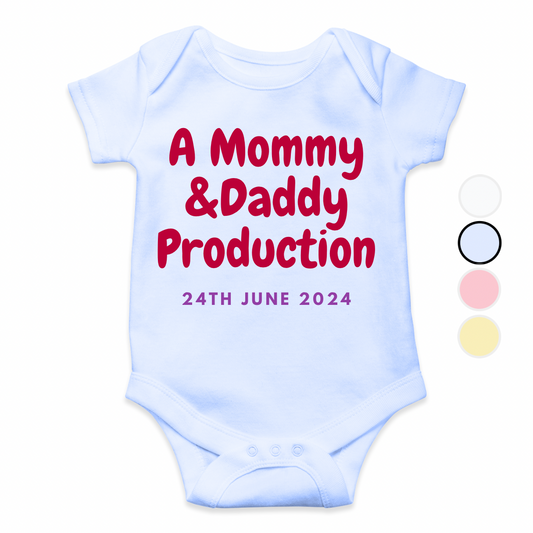 Mommy Daddy Production DoB Funny Romper