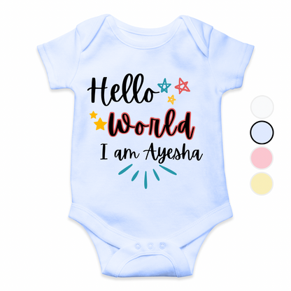 Customize Baby Welcome to the world Romper| Size 0-18 Months