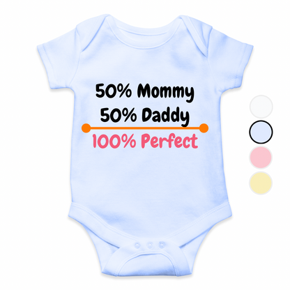 50% Mommy 50% Daddy Funny Romper