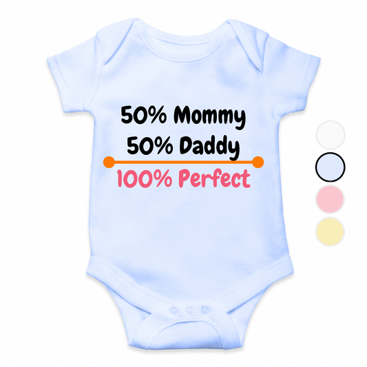 50% Mommy 50% Daddy Funny Romper