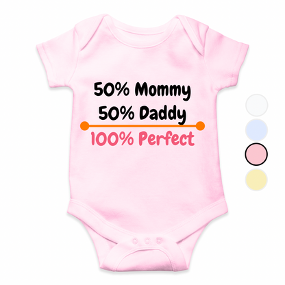 50% Mommy 50% Daddy Funny Romper