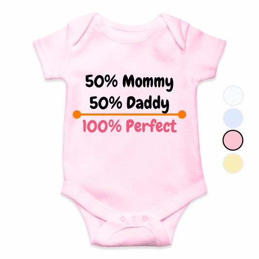 50% Mommy 50% Daddy Funny Romper