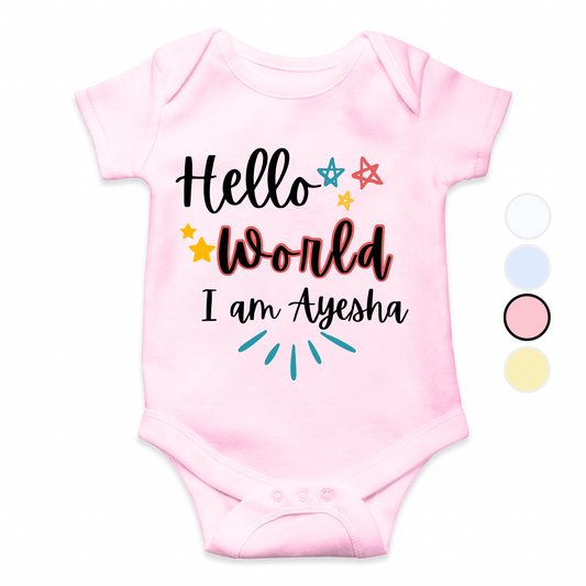 Customize Baby Welcome to the world Romper| Size 0-18 Months