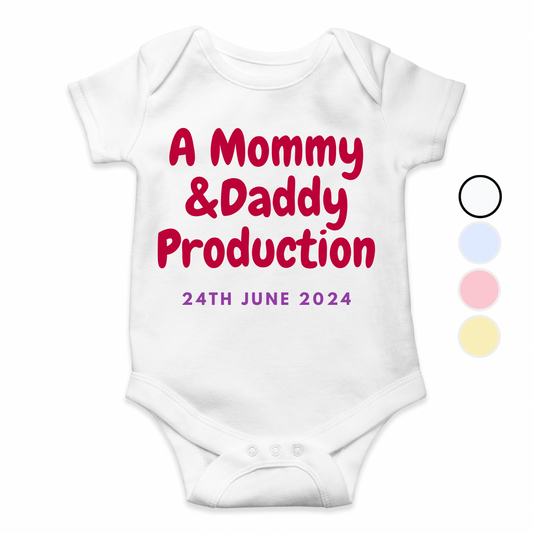 Mommy Daddy Production DoB Funny Romper