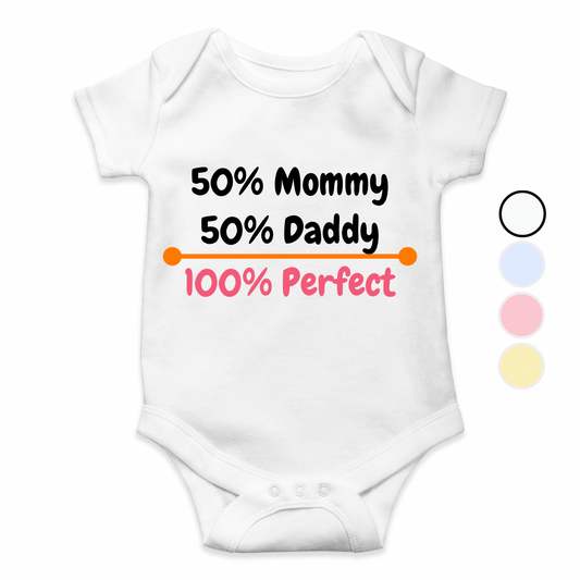 50% Mommy 50% Daddy Funny Romper