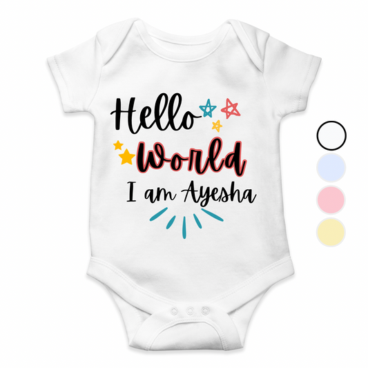 Customize Baby Welcome to the world Romper| Size 0-18 Months