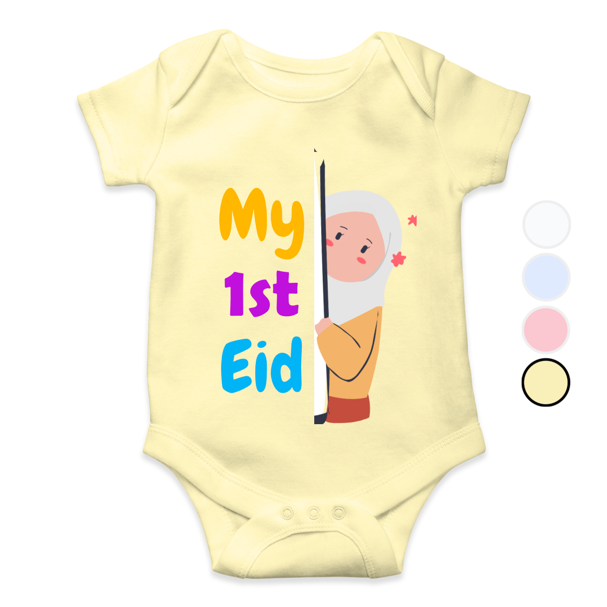 Customized Name 1st Eid Peeking 2 Kids | Eid Romper