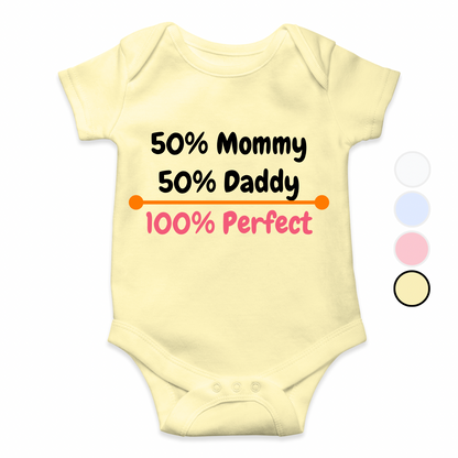 50% Mommy 50% Daddy Funny Romper
