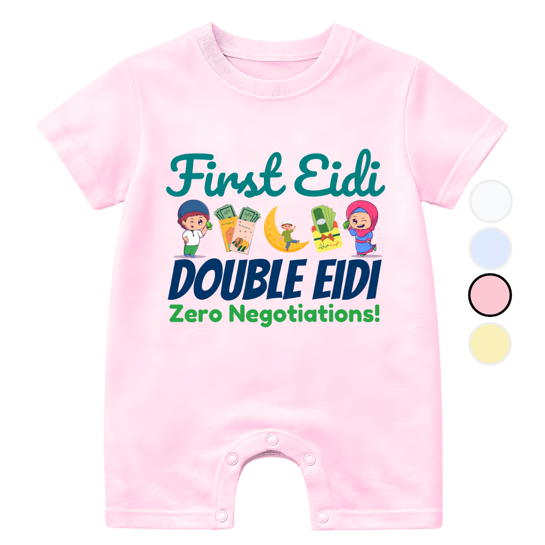 Eidi Zero Negotiation Funny Baby Eid | 0-3 Years Size