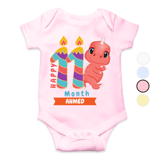 11th Month Milestone | Custom Name Baby Romper