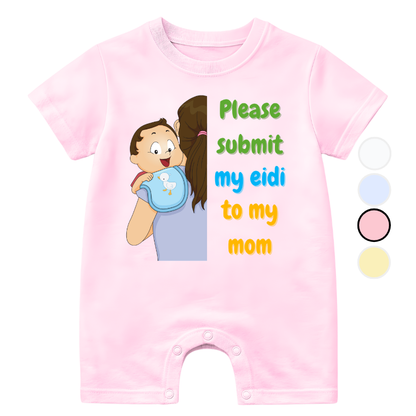 Comic Submit My Eidi Romper | Eid Romper