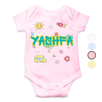 Custom Name Baby Romper 2025| New Born-18 Months