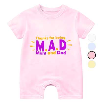 Thanks For being Mom & Dad | Size 0-3 Years