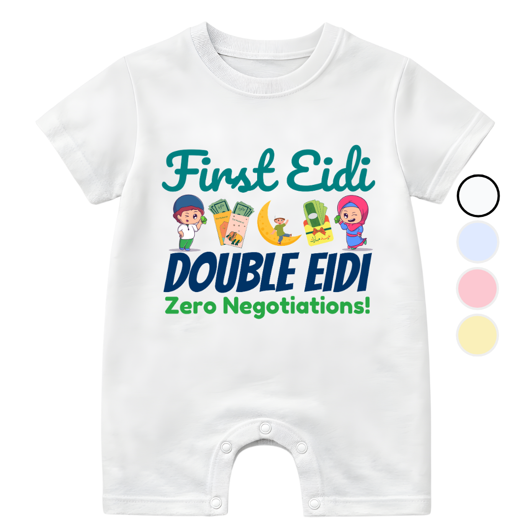 Eidi Zero Negotiation Funny Baby Eid | 0-3 Years Size