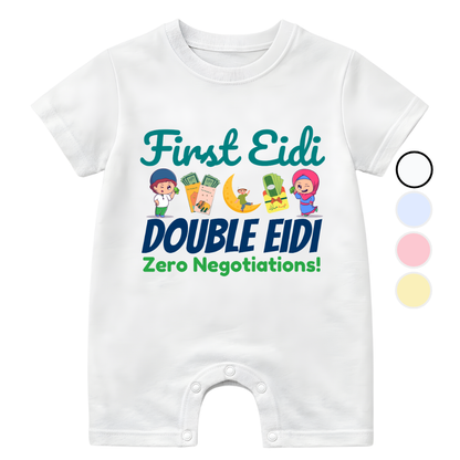 Eidi Zero Negotiation Funny Baby Eid | 0-3 Years Size