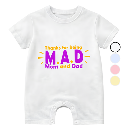 Thanks For being Mom & Dad | Size 0-3 Years