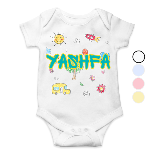 Custom Name Baby Romper 2025| New Born-18 Months