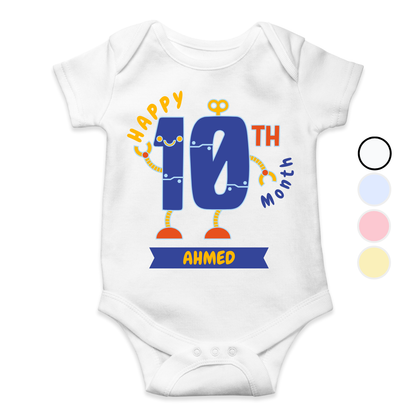 10th Month Milestone | Custom Name Baby Romper