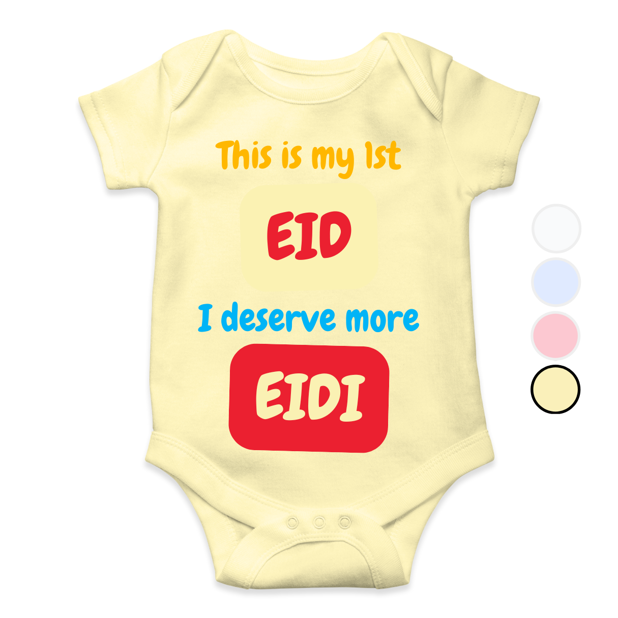 This is my 1st Eid I Deserve More Eidi Blocks Romper | Eid Romper