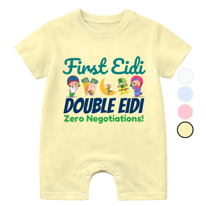 Eidi Zero Negotiation Funny Baby Eid | 0-3 Years Size